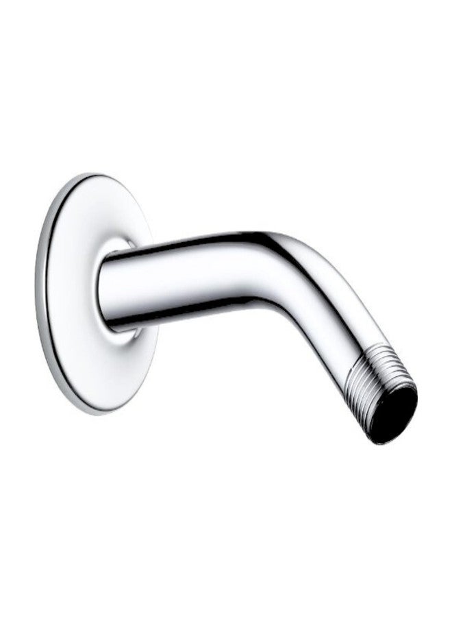 RiverSoft 6-INCH Brass Shower Arm with Wall Flange (Chrome) - Image 1